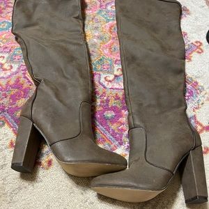 JustFab Over Knee Brown Boots Size 7
